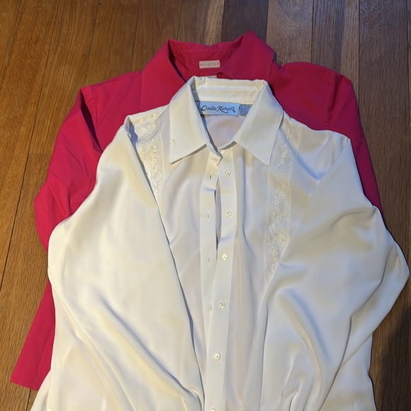 Lot-Women’s Ann Taylor silk blouse, lavender, fuchsia, white.30% off all bundles - Picture 12 of 15